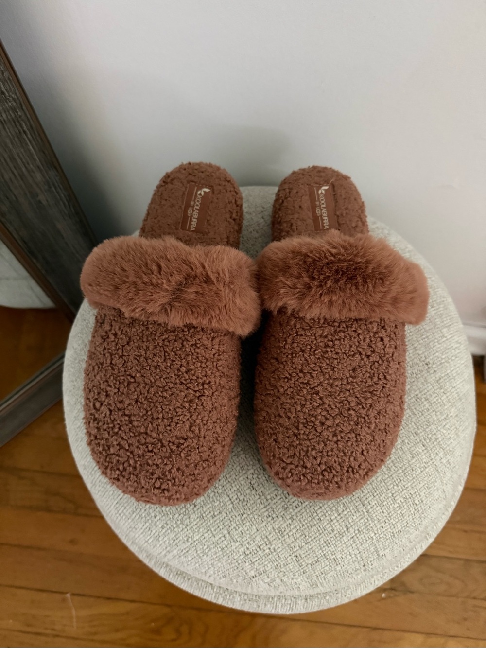 Cozy Women's Brown Faux-Shearling Slip-On Slippers Koolaburra by UGG peachee